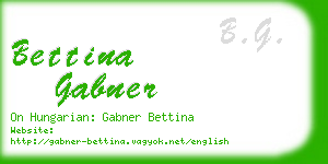 bettina gabner business card